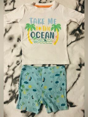 2 Piece/3T (Boys) Summer Pyjama T-Shirt and Shorts Matching Lightweight Set